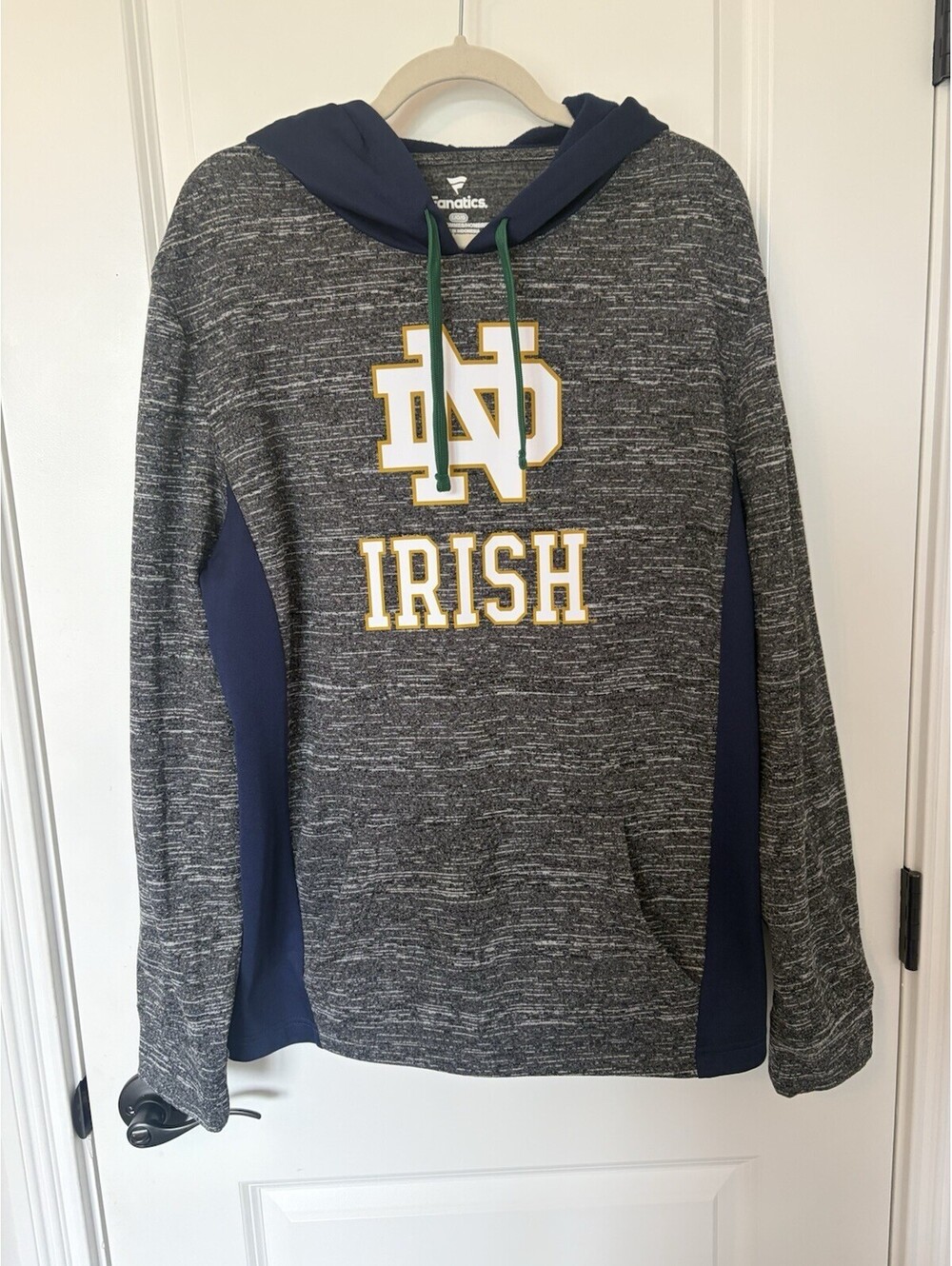 Notre Dame Irish Men’s Hoodie L Gray Blue Collegiate Sports College
